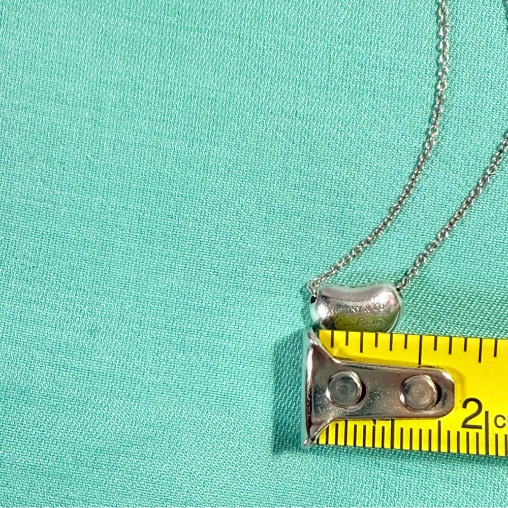 Tiffany & Co. Sterling Silver Elsa Peretti Bean Pendant Necklace and Earring Set - Picture 5 of 15